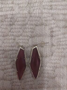 Kendra Scott Wine Geometric Drop Earrings